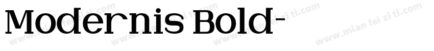 Modernis Bold字体转换